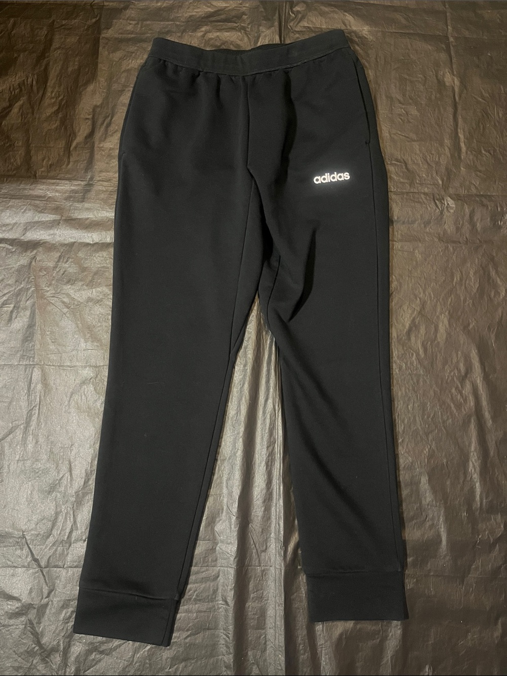 adidas Black Kids Joggers with White Logo